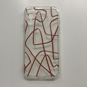 Clear iPhone 11/XR Case w/ Lined Pattern
